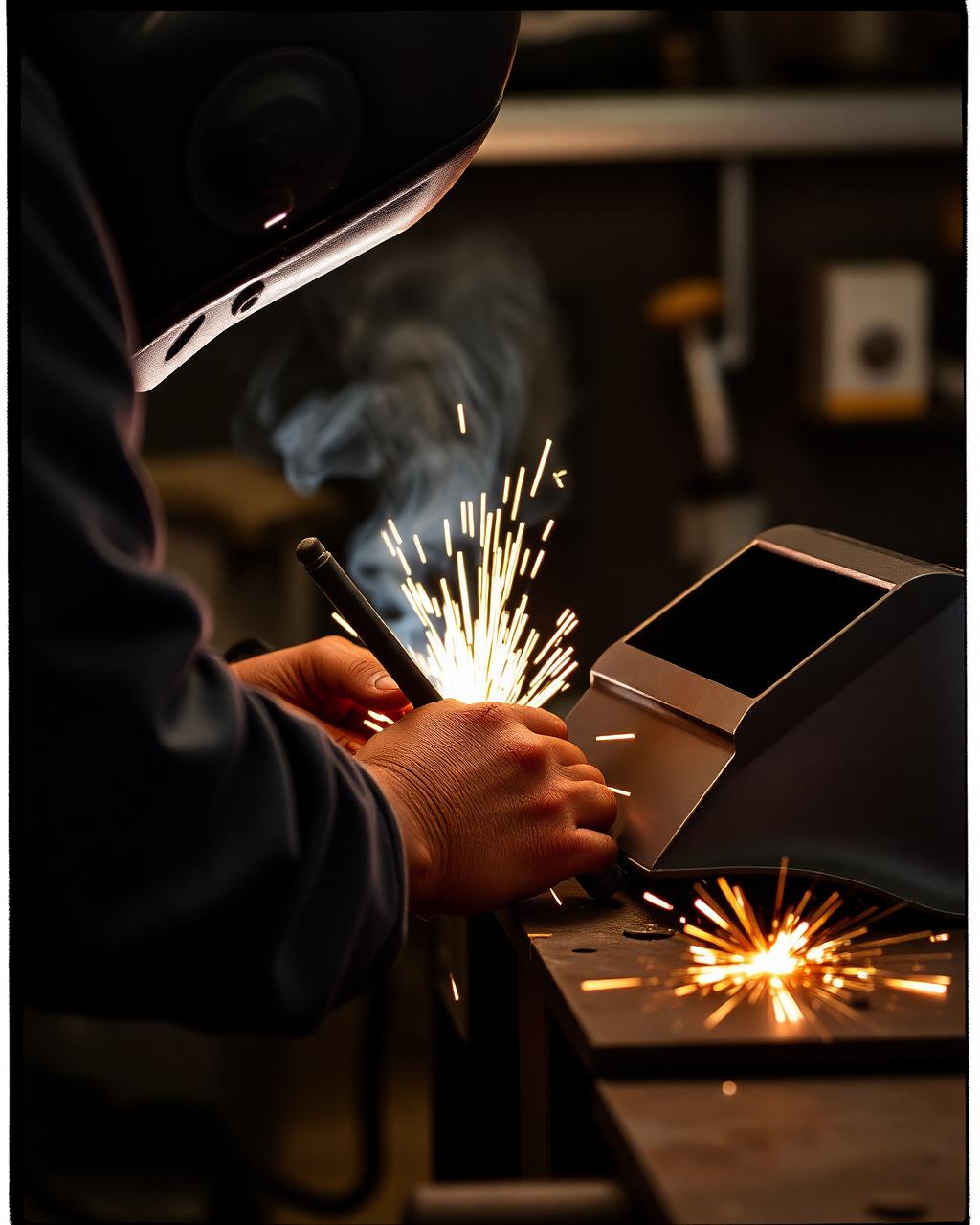 Interno di un ambiente di lavoro, mani al lavoro