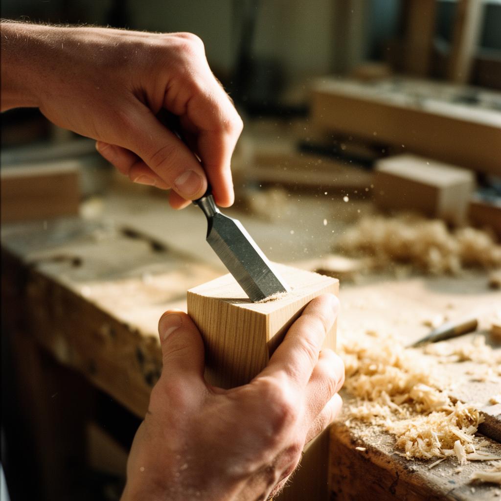 Mani al lavoro in una falegnameria
